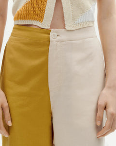 Mariam Patched Pants Yellow