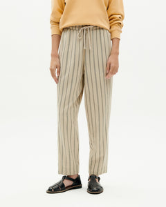 Esther Cotton Pants Grey Striped