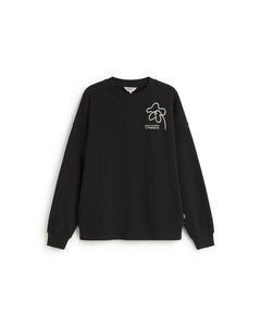 Jimena Oversize Sweatshirt Hand Embroidered flower