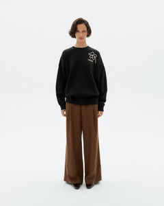 Jimena Oversize Sweatshirt Hand Embroidered flower