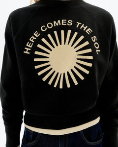 Bonnie Sweatshirt Black Retro Ecru Sun
