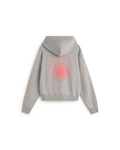 Valeria Hoodie Grey Retro Pink Sun