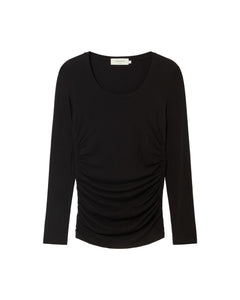 Cleo Lyocell Cashmere Top Black