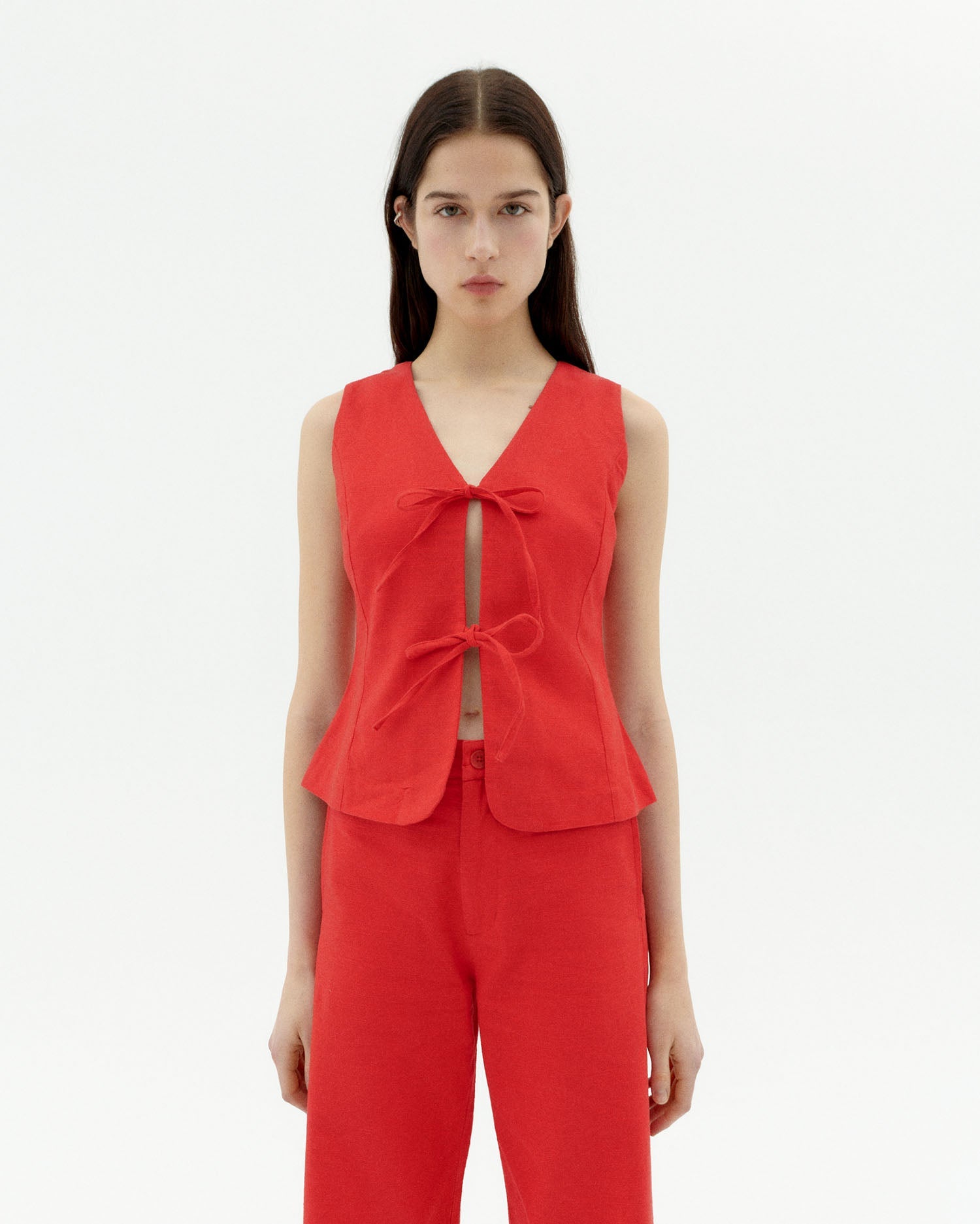 Elise Bow Top Red
