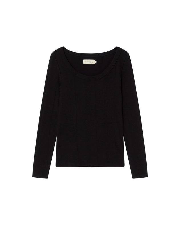 Casilda Wool Top Black