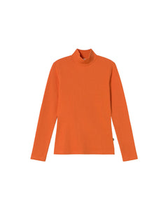 Aine Turtleneck Top Orange Hemp