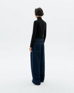 Aine Turtleneck Top Black Hemp