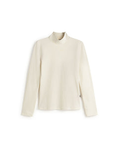 Aine Turtleneck Top White Hemp