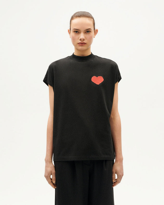 Volta Heart T-Shirt Black