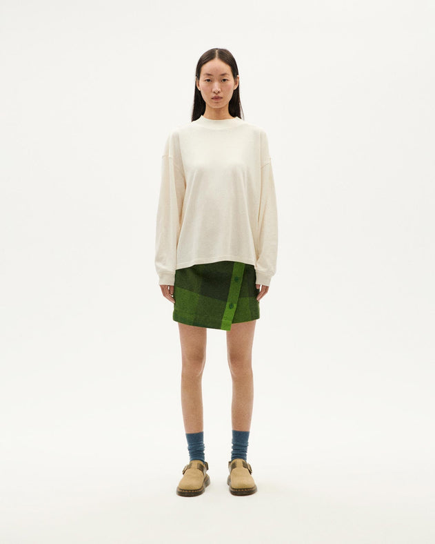 Freire Hemp Thick Long Sleeve T-Shirt White