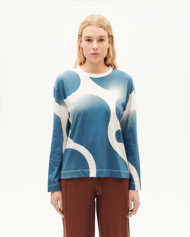 Emily Longsleeve T-Shirt Spray Blue