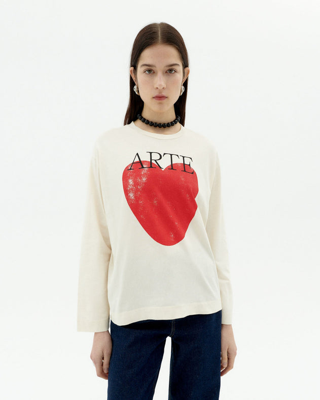 Emily Arte Love Longsleeve T-Shirt White