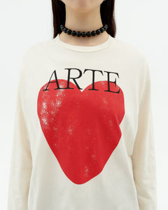 Emily Arte Love Longsleeve T-Shirt White