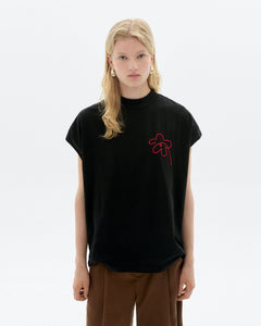 Volta T-Shirt Hand Embroidered Flower