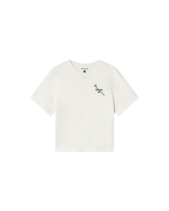 Lucia T-Shirt Embroidered Flor TM White