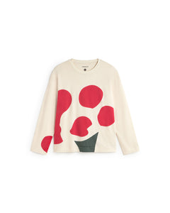 Emily Long Sleeve T-Shirt White Flower
