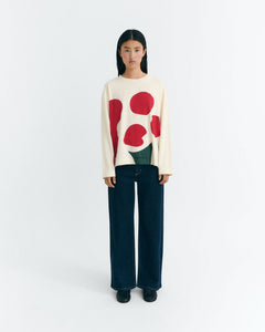 Emily Long Sleeve T-Shirt White Flower