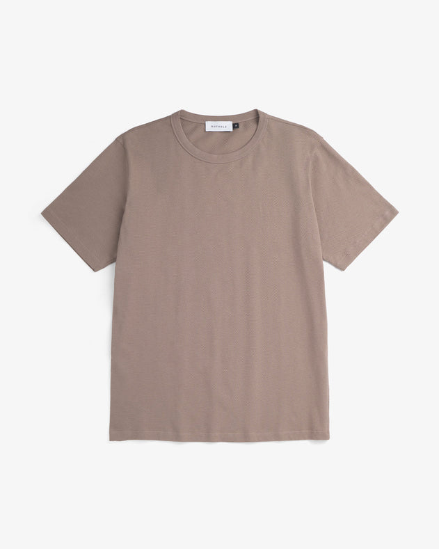 Waffle T-shirt Washed Brown