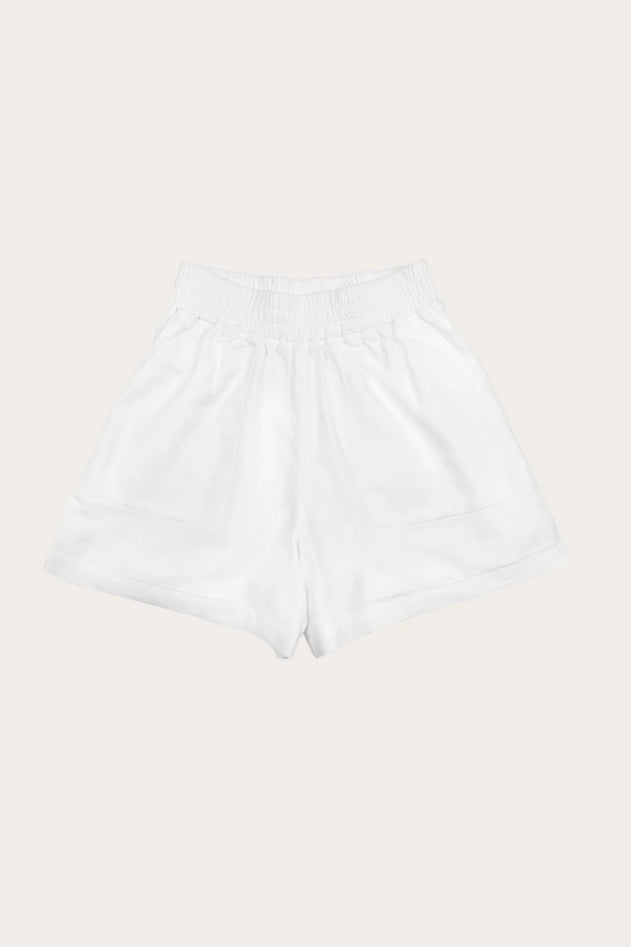 Calabasas Linen Shorts White