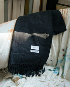 Woven Merino Wool Scarf Anthracite