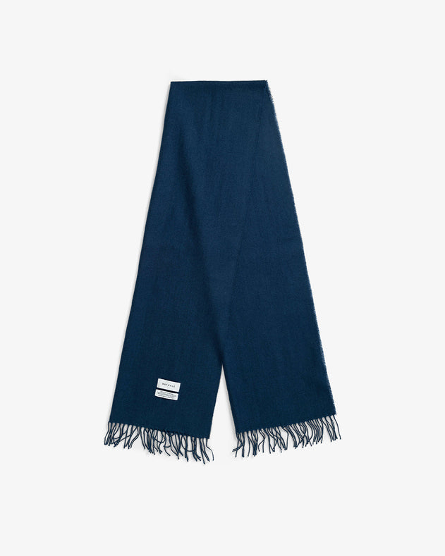 Woven Merino Wool Scarf Blue