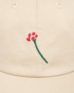 Chris Cap Embroidered Flower TM White
