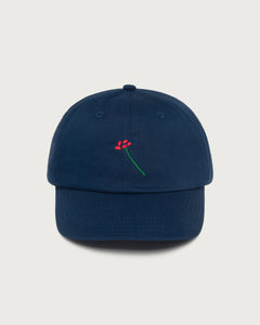 Chris Cap Embroidered Flower TM Blue