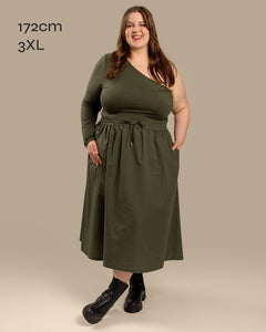 One-Shoulder Shirt Khaki