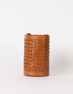 Zola Woven Leather Laukku Cognac Ruskea