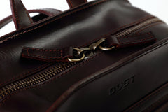 Leather Backpack Mod 136 Cuoio Dark Brown
