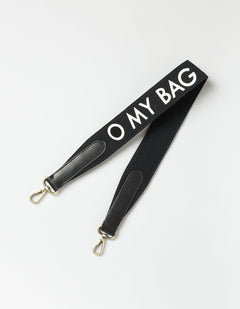 Shoulder Canvas Logo Laukunhihna Musta & Musta