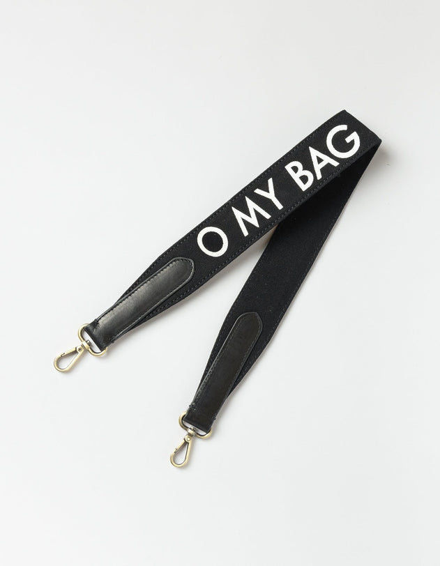 Shoulder Canvas Logo Laukunhihna Musta & Musta