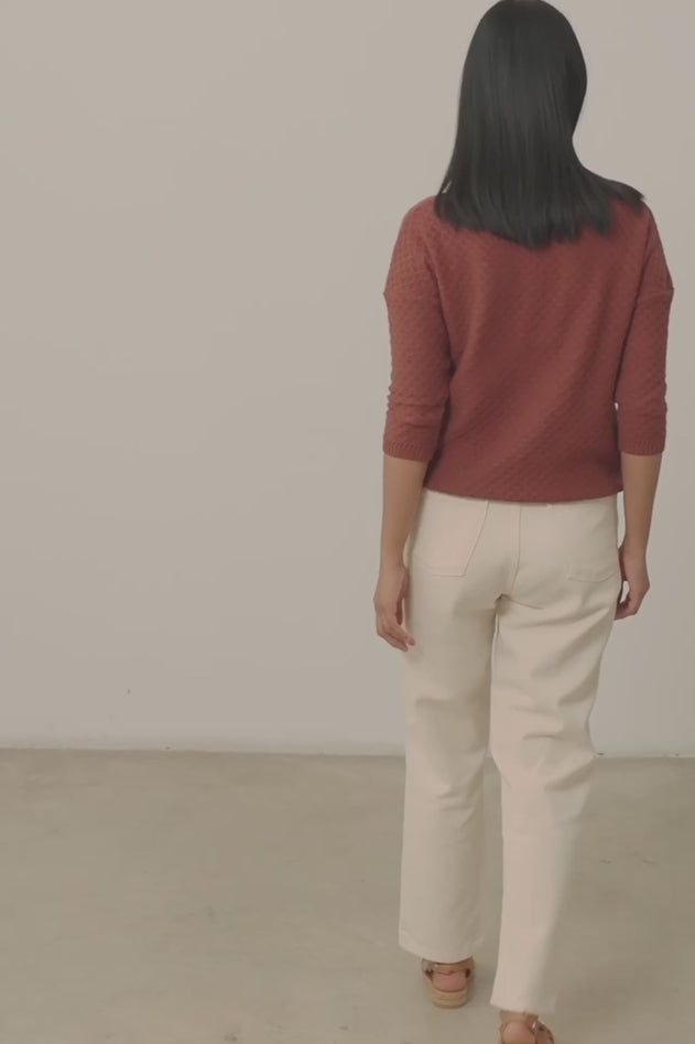 Hadi Organic Cotton Sweater Red