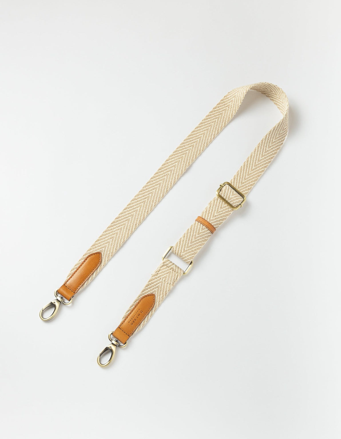 Herringbone Laukunhihna Hiekka & Cognac