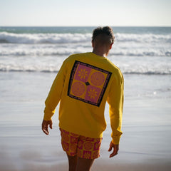 Crew Sweatshirt Yellow Symbols