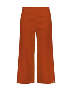 Culottes Linen Trousers Stonewashed Burnt Orange
