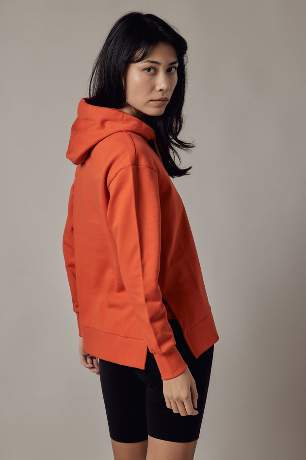 Women's Hoodie Sweatshirt With Side Slits