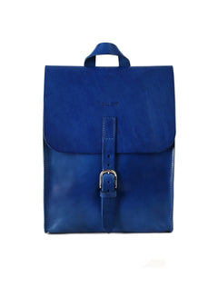 Leather Backpack Mod 120 Cuoio Blue