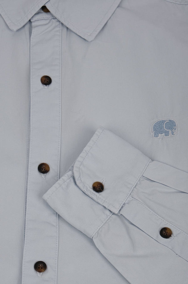 Postiguet Pigment Dyed Twill Shirt Air Blue