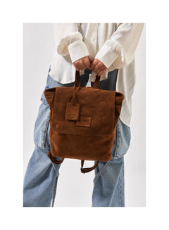 Leather Backpack Upper West Side Collection Brown