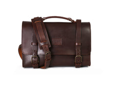 Leather Briefcase Mod 119 Cuoio Dark Brown