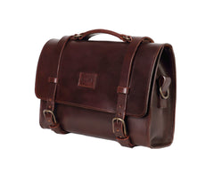 Leather Briefcase Mod 119 Cuoio Dark Brown