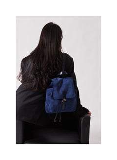 Leather Backpack Venice Collection Blue