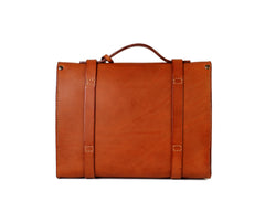 Leather Briefcase Mod 125 Cuoio Brown