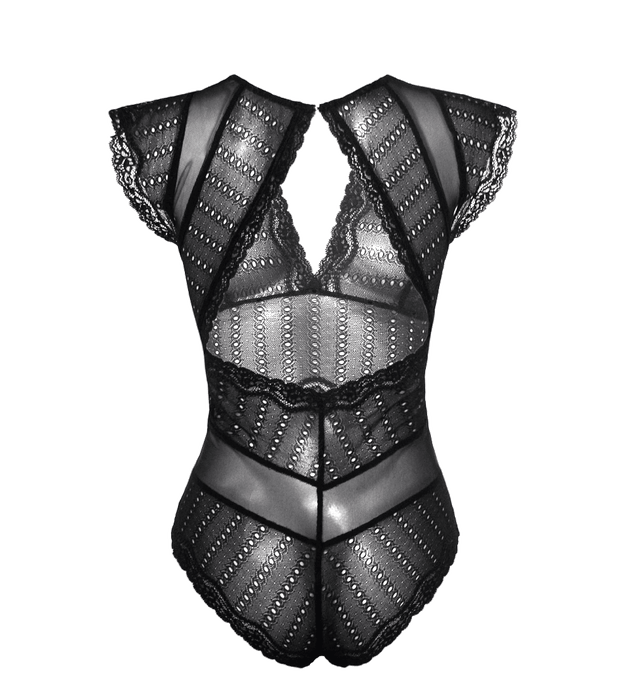 Amara Bodysuit Black Eyelet