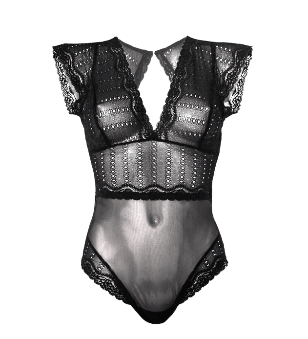 Amara Bodysuit Black Eyelet