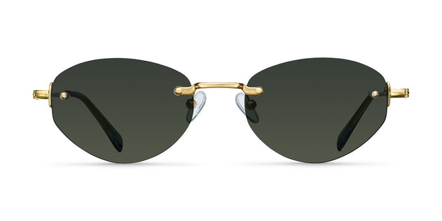 Amina Sunglasses Gold Olive