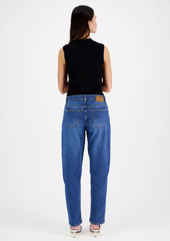 Amy Regular Fit Barrel Leg Jeans Blue