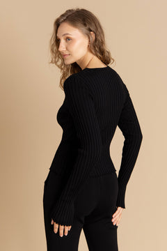 Brera Merino Long-Sleeve Top Black