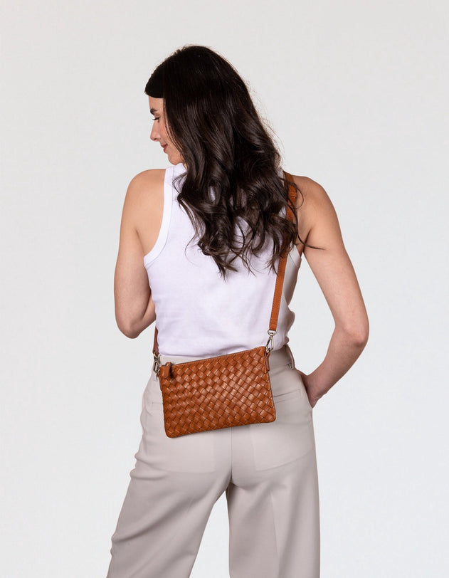 Lexi Laukku Cognac Woven